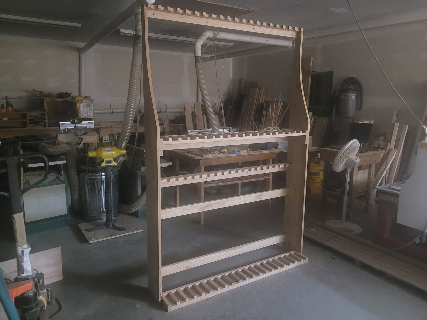 40 Gun Rack on 2 levels - Solid White Oak