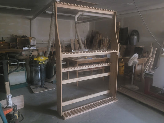 40 Gun Rack on 2 levels - Solid White Oak