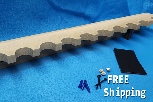 Custom length gun rack top barrel holder